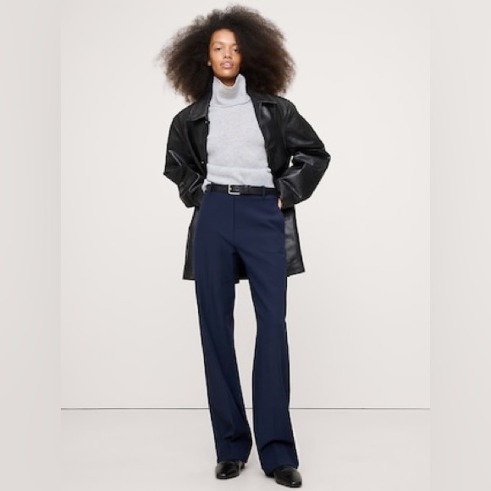 Banana Republic Navy Straight-Leg Pants